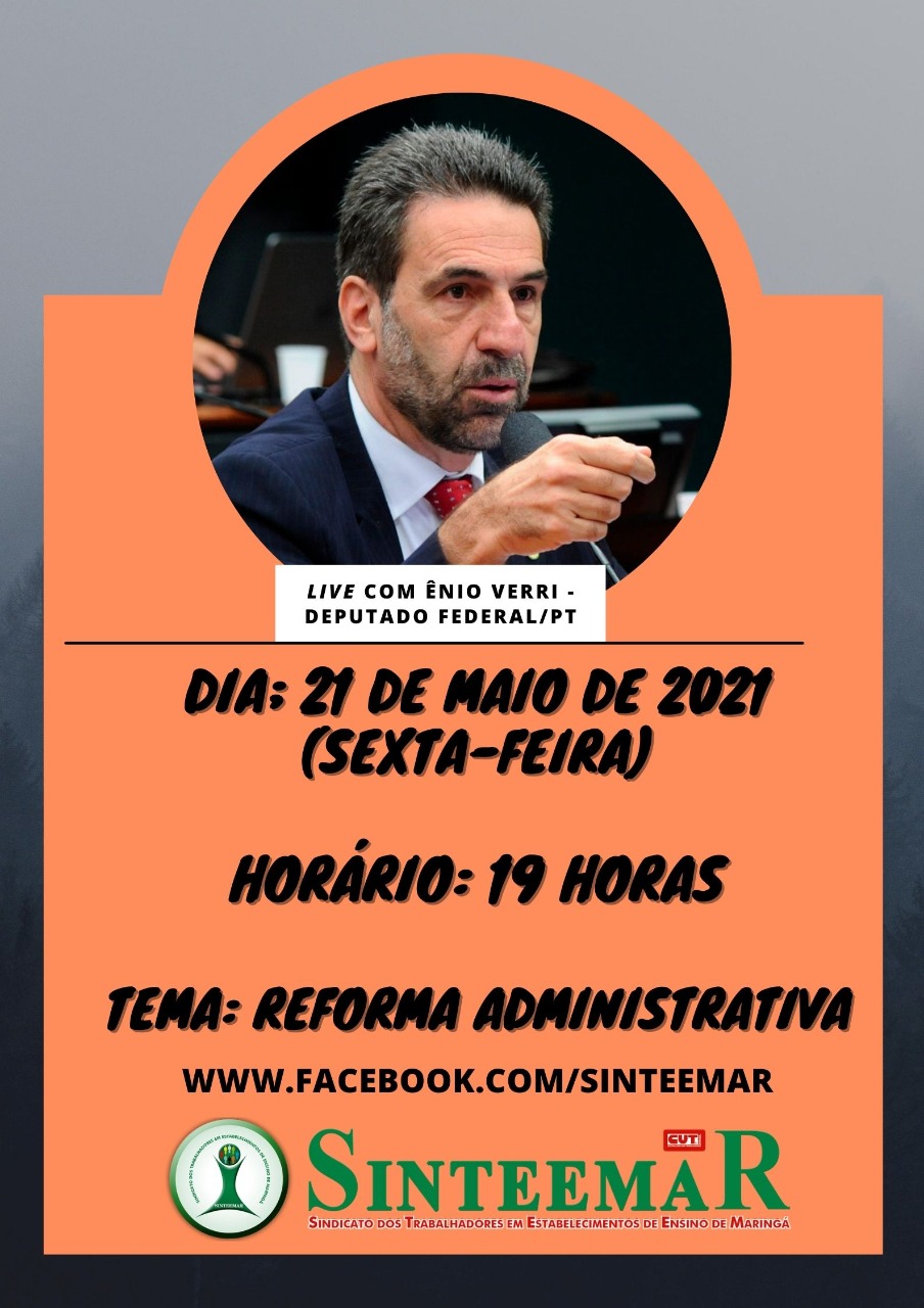 REFORMA ADMINISTRATIVA - LIVE COM ÊNIO VERRI DEPUTADO FEDERAL